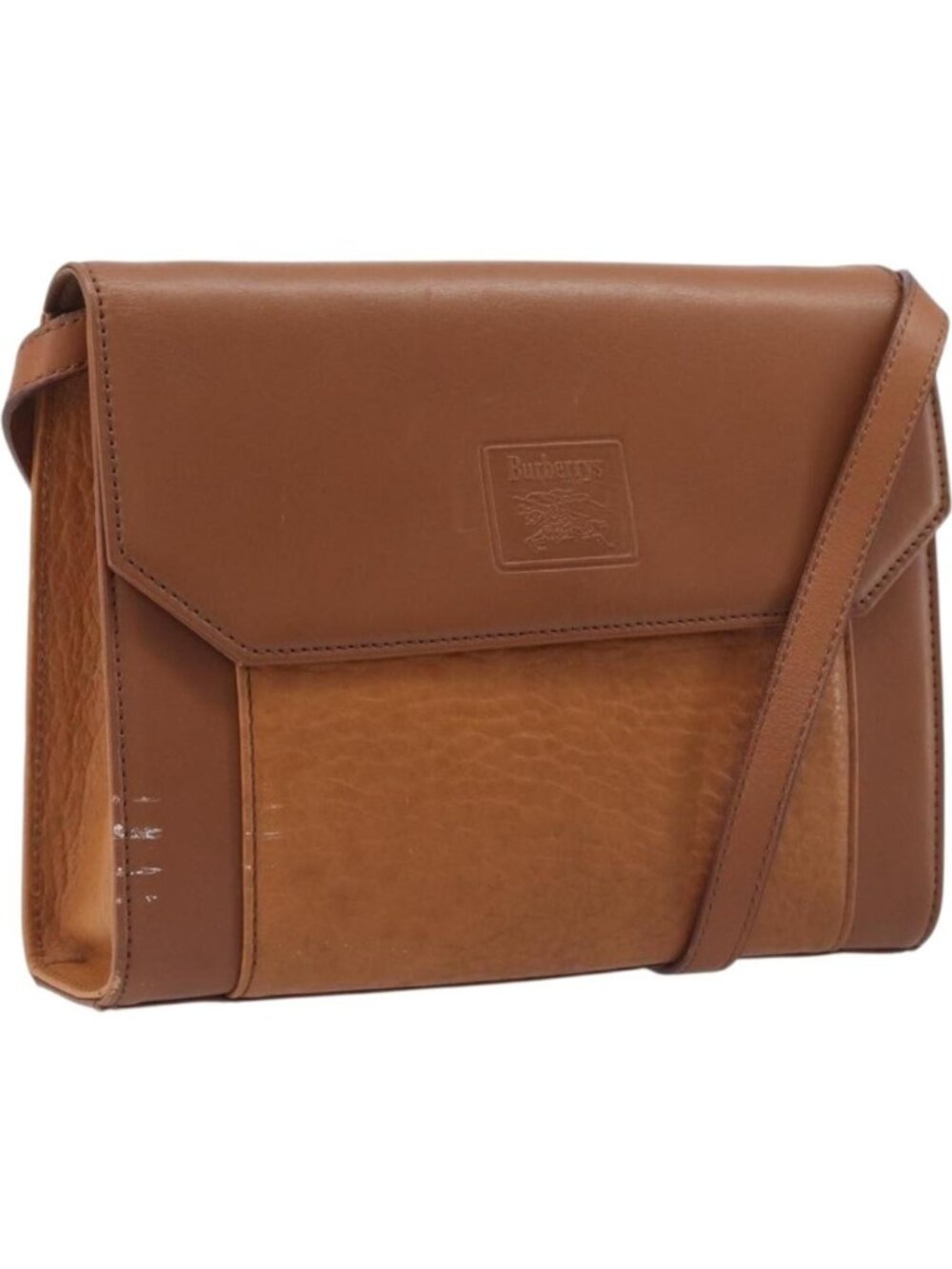 Burberrys Shoulder Bag Leather Brown Gold